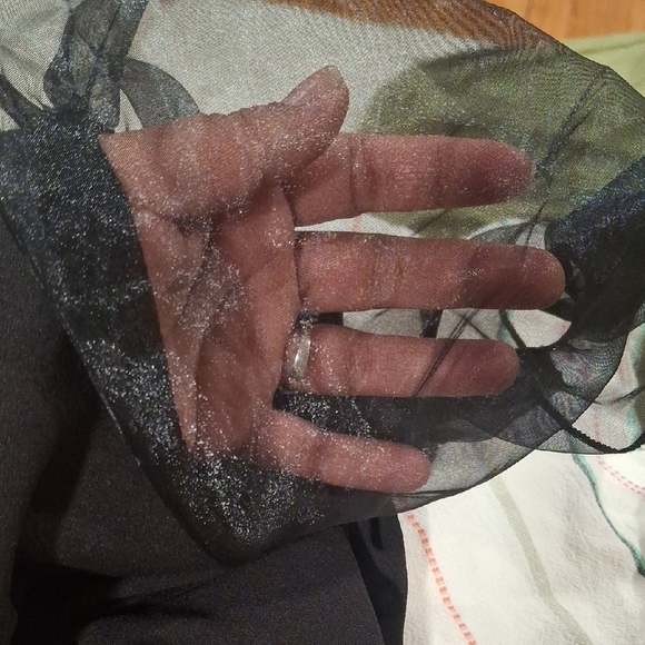 Blue Blush Black One-Shoulder Puff Sleeve Dress Sizes - Picture 8 of 8